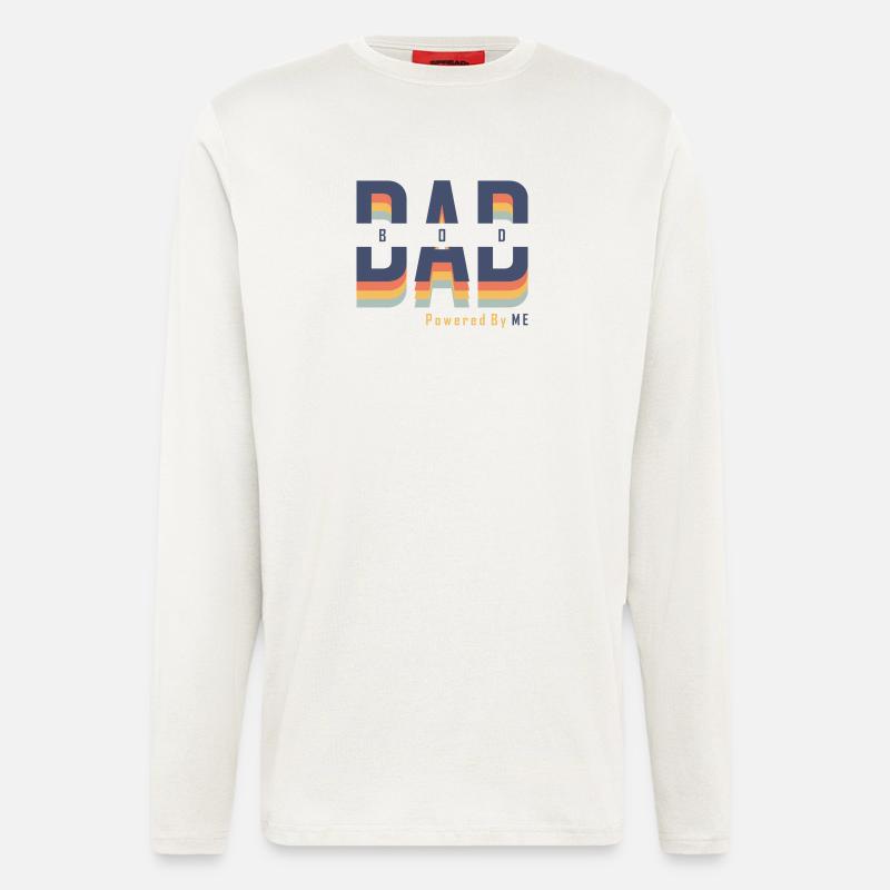 Dad Bod powered by Me - Langarmshirt - made by SPREAD  - OFF WHITE