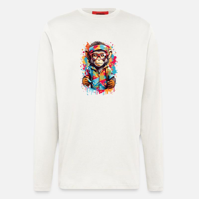 Cool monkey - Longsleeve - made by SPREAD  - OFF WHITE