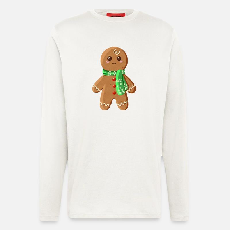 Süßer Lebkuchenmann - Langarmshirt - made by SPREAD  - OFF WHITE