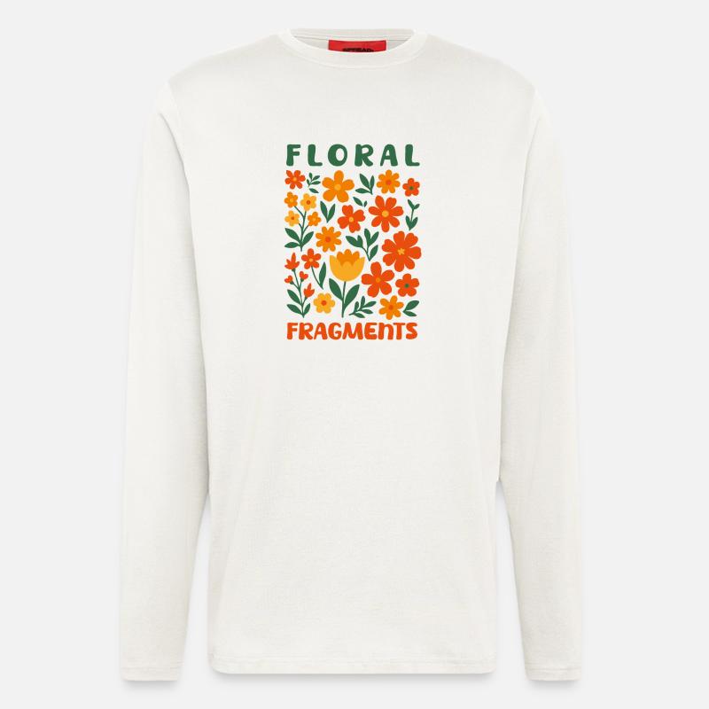 Blütenfragmente von helfspawn - Langarmshirt - made by SPREAD  - OFF WHITE