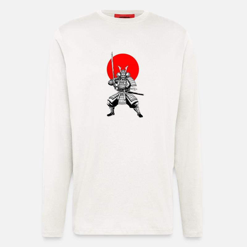 Traditioneller Samurai Krieger - Langarmshirt - made by SPREAD  - OFF WHITE