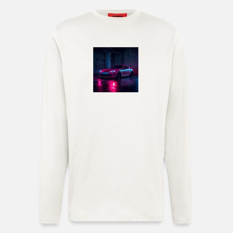 Neon Night Drift Auto - Langarmshirt - made by SPREAD  - OFF WHITE