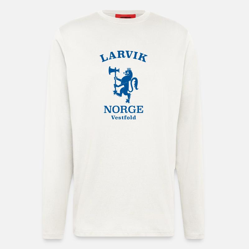 Larvik Norway Norwegen - Langarmshirt - made by SPREAD  - OFF WHITE