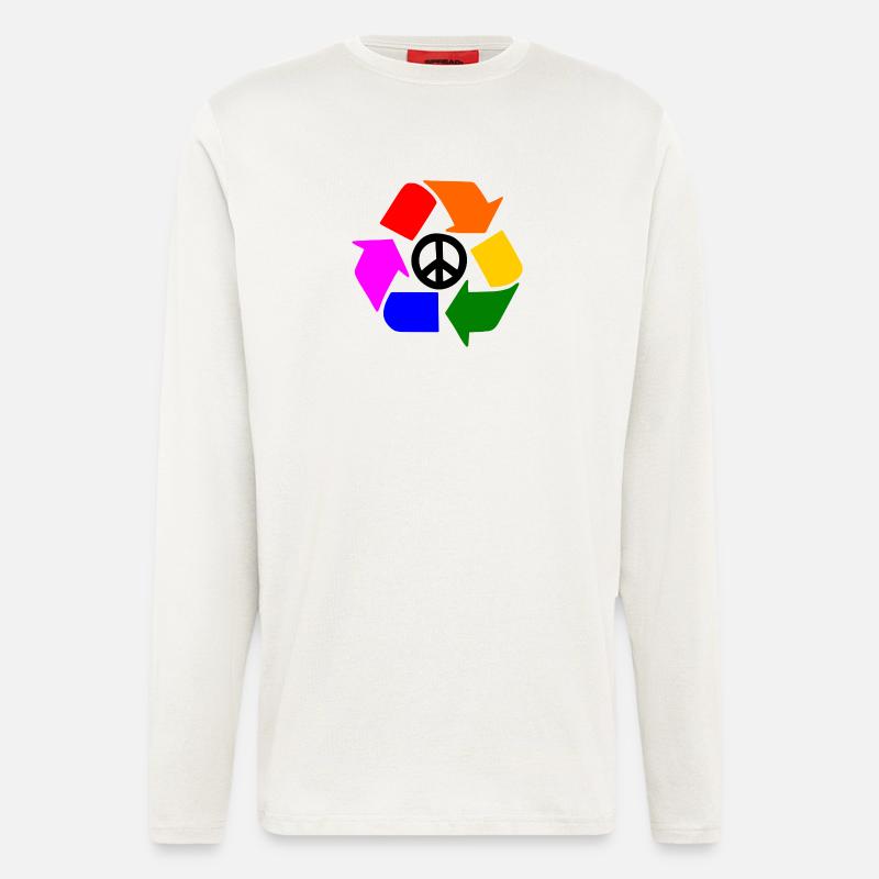 Friedenszeichen - Langarmshirt - made by SPREAD  - OFF WHITE