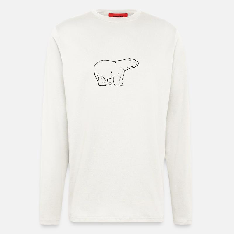 Polar Bear - Eisbär - Langarmshirt - made by SPREAD  - OFF WHITE
