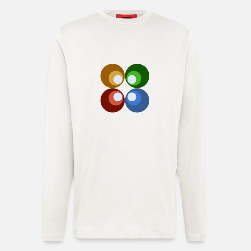 Retrokreise bunt - Langarmshirt - made by SPREAD  - OFF WHITE