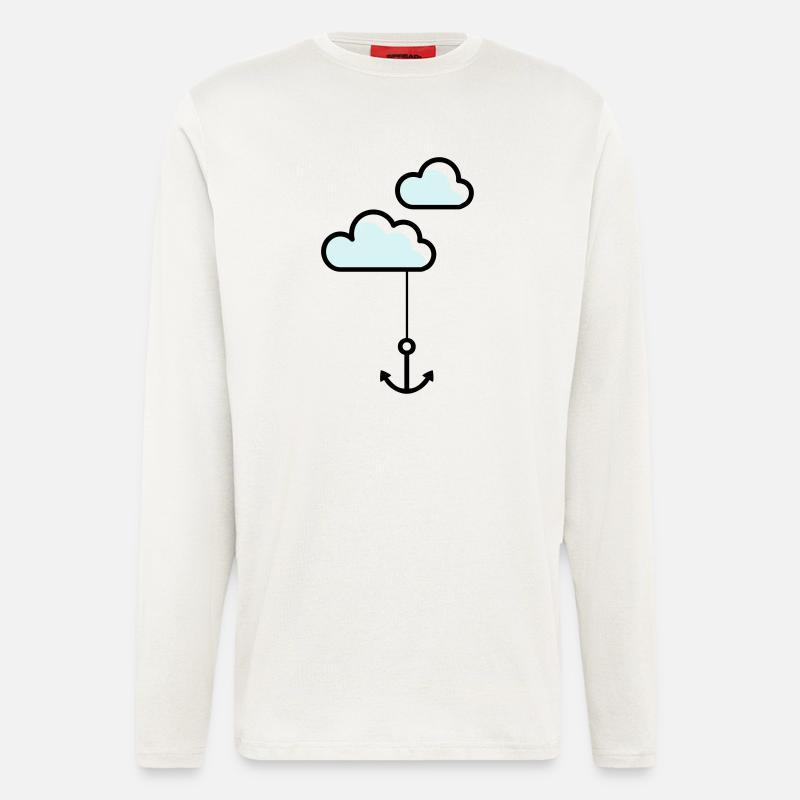 Anker mit Wolke - Langarmshirt - made by SPREAD  - OFF WHITE