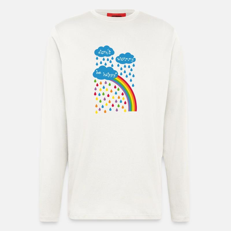 dont worry be happy - Langarmshirt - made by SPREAD  - OFF WHITE