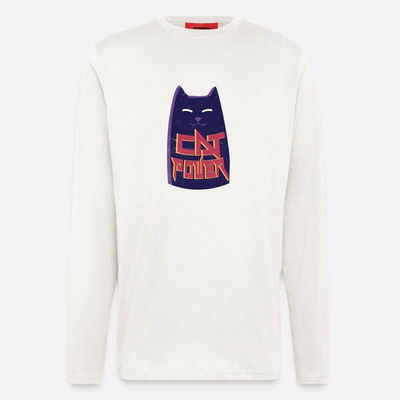 Cat power - Longsleeve - made by SPREAD  - OFF WHITE