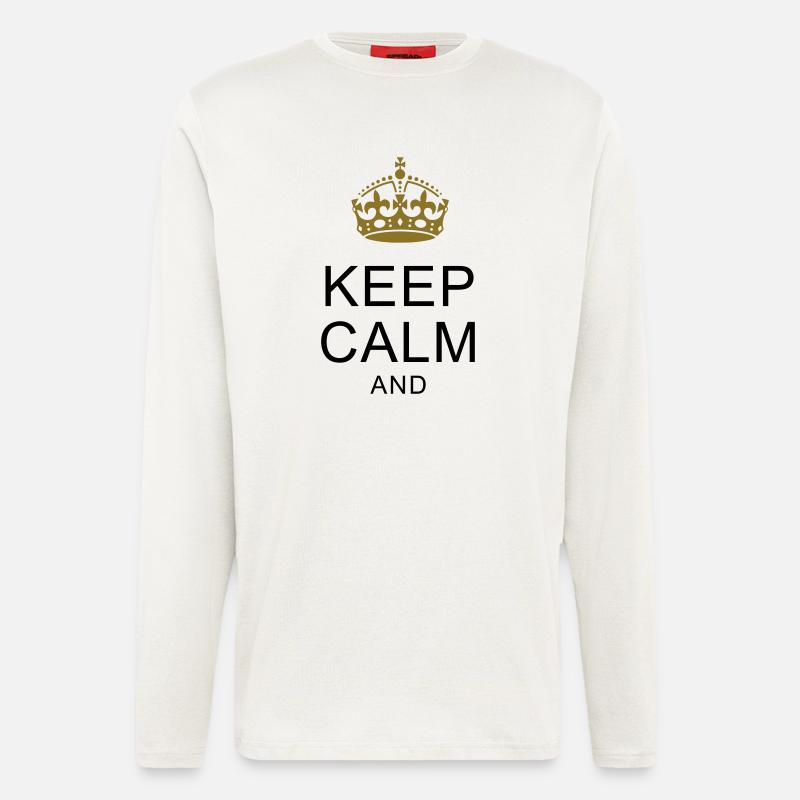 KEEP-CALM-SHIRTS.com ... Dein Text ARIAL - Langarmshirt - made by SPREAD  - OFF WHITE