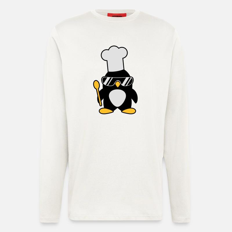 Cool Penguin Chef - Longsleeve - made by SPREAD  - OFF WHITE