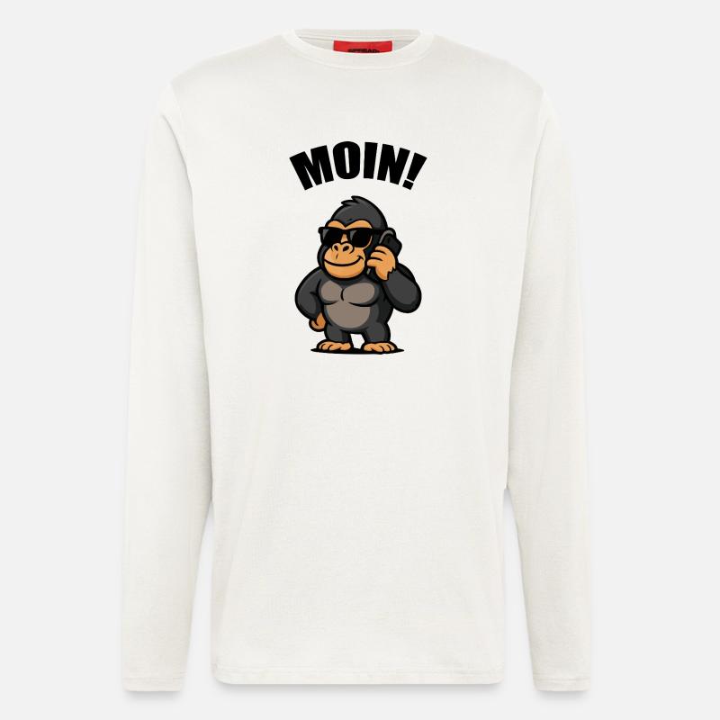 gorilla handy moin - Langarmshirt - made by SPREAD  - OFF WHITE