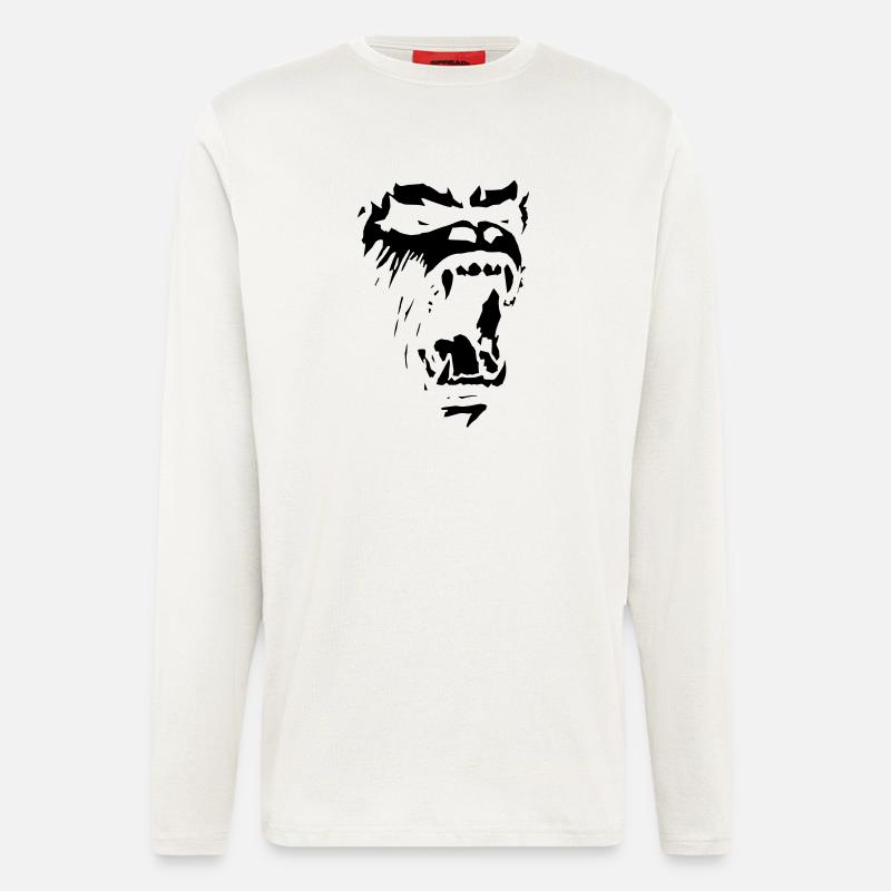 Gorilla - Manches longues bio décontracté fabriqué en UE - OFF WHITE