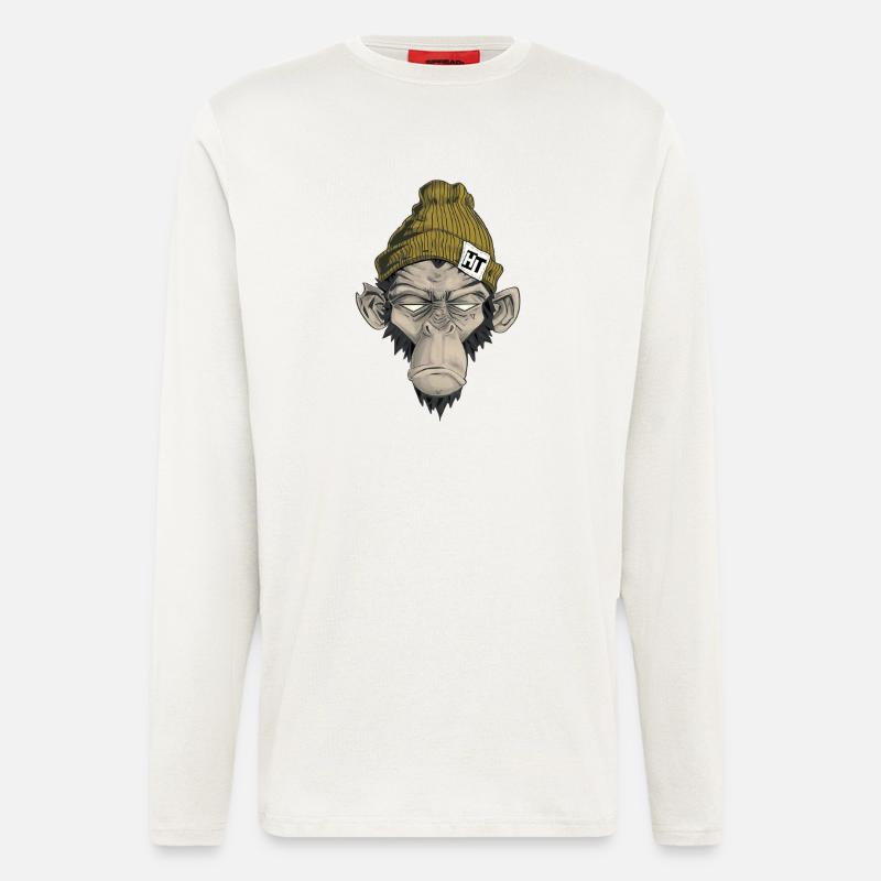 Rap Monkey - Langarmshirt - made by SPREAD  - OFF WHITE