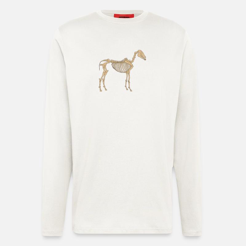 Paleolithic Skeleton Horse - Longsleeve - made by SPREAD  - OFF WHITE