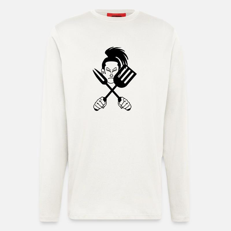 Japanese samurai cook - Longsleeve - made by SPREAD  - OFF WHITE