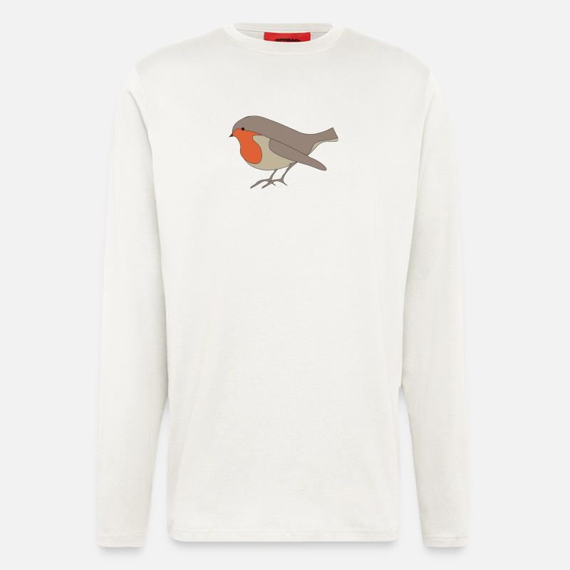 Rotkehlchen - Langarmshirt - made by SPREAD - OFF WHITE