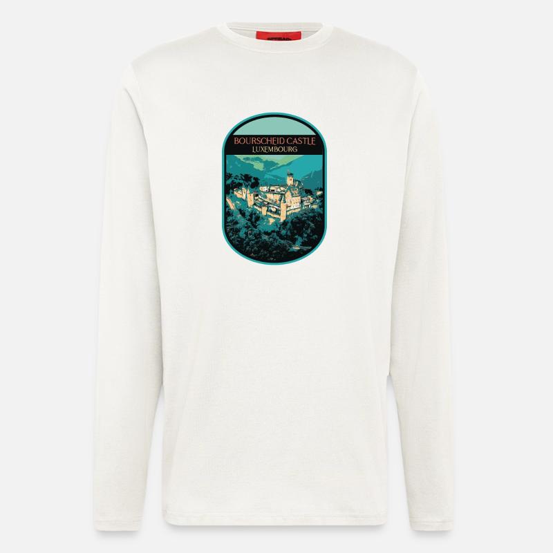 Schloss Bourscheid bestaunen - Langarmshirt - made by SPREAD  - OFF WHITE