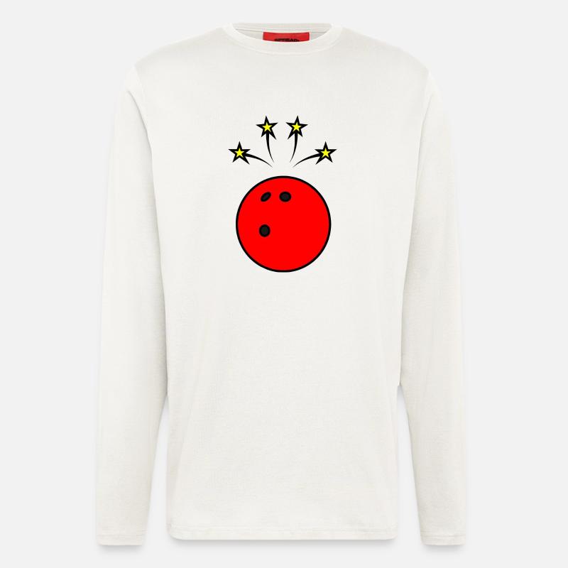 Bowling mit Wunderkerzen - Langarmshirt - made by SPREAD  - OFF WHITE