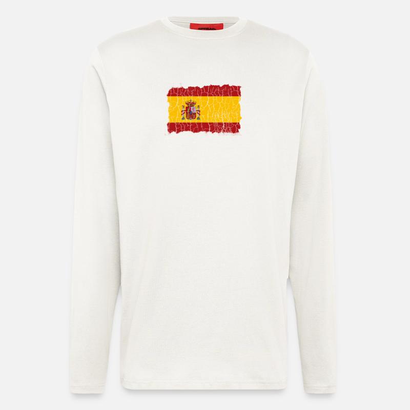 Spanien Flagge Espania - Langarmshirt - made by SPREAD - OFF WHITE