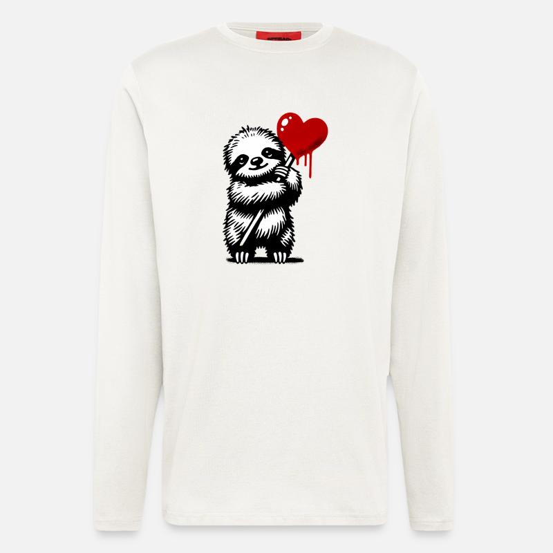 Faultier - Langarmshirt - made by SPREAD  - OFF WHITE