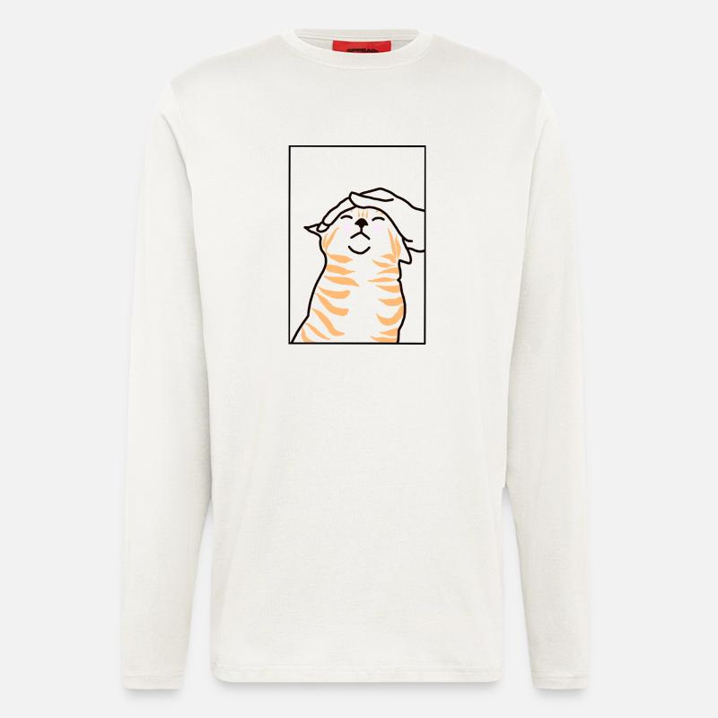 Rote Katze - Langarmshirt - made by SPREAD  - OFF WHITE