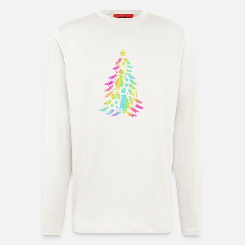 Weihnachtsbaum Nussknacker - Langarmshirt - made by SPREAD  - OFF WHITE