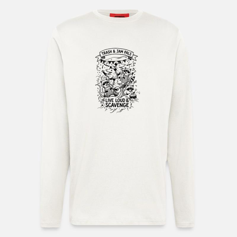 Trash and Jam Pals - Langarmshirt - made by SPREAD  - OFF WHITE