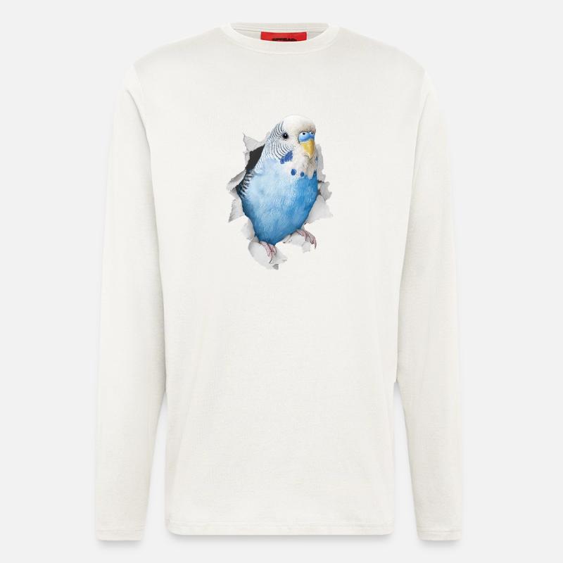 Budgerigar - Longsleeve - made by SPREAD  - OFF WHITE