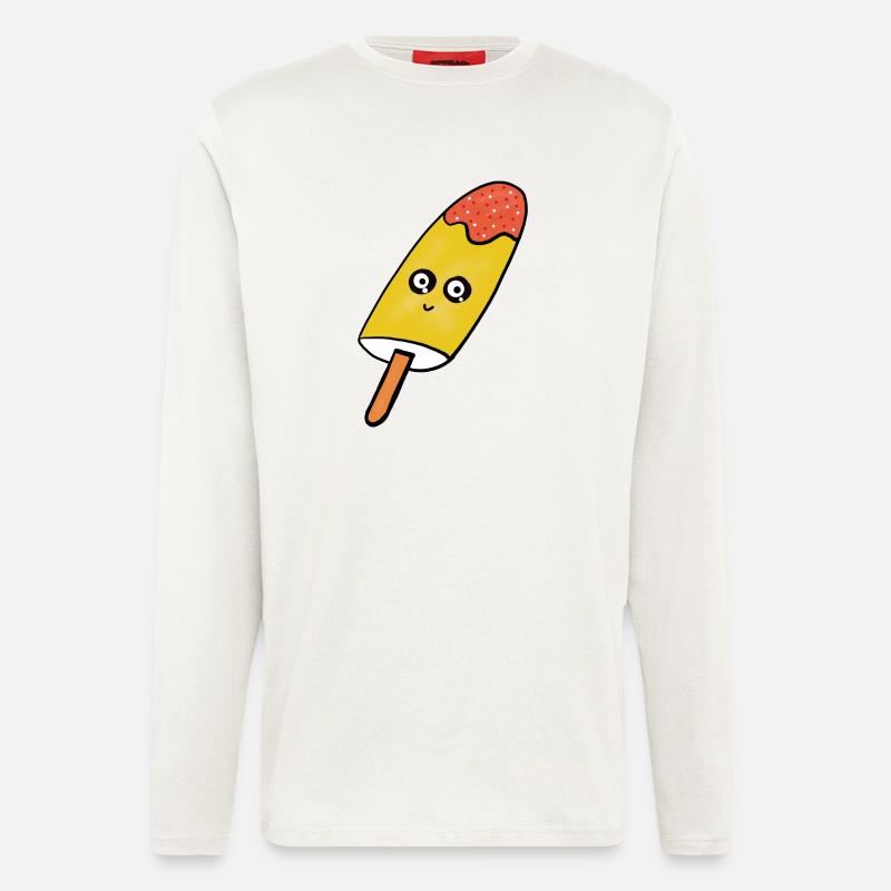 Kawaii  Eis Eiskrem Kinder lustig - Longsleeve - made by SPREAD  - OFF WHITE