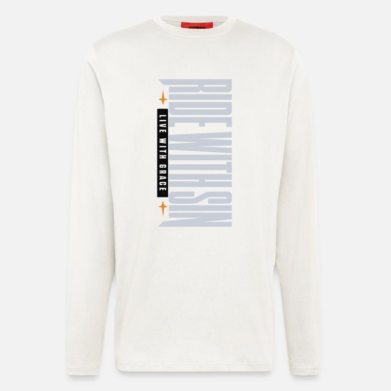 Sinners Live With Grace - Langarmshirt - made by SPREAD - OFF WHITE