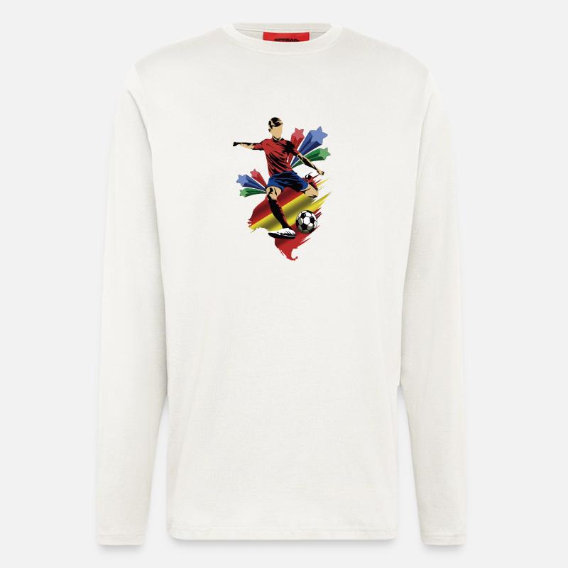 Spanien – Spanien – Flaggen - Langarmshirt - made by SPREAD  - OFF WHITE