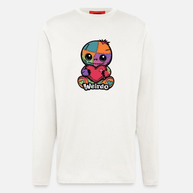 Patchwork Kuschelheld Weirdo Herz - Langarmshirt - made by SPREAD - OFF WHITE