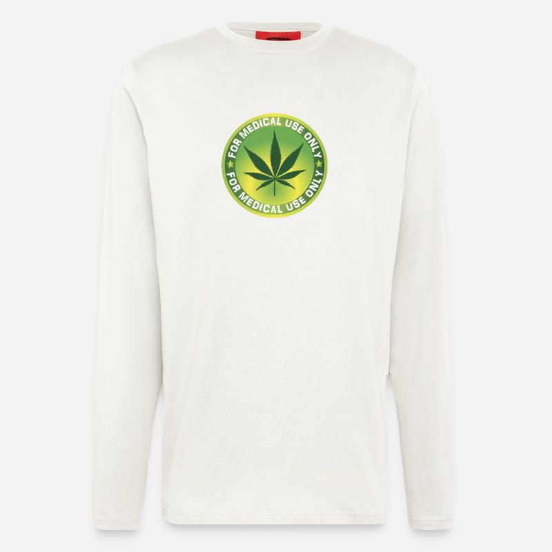 Marijuana Weed Gras - Langarmshirt - made by SPREAD  - OFF WHITE