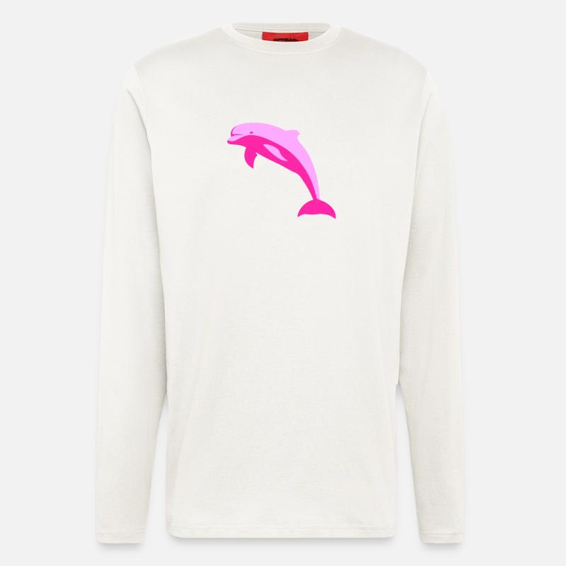 Pink dolphin - Langarmshirt - made by SPREAD - OFF WHITE