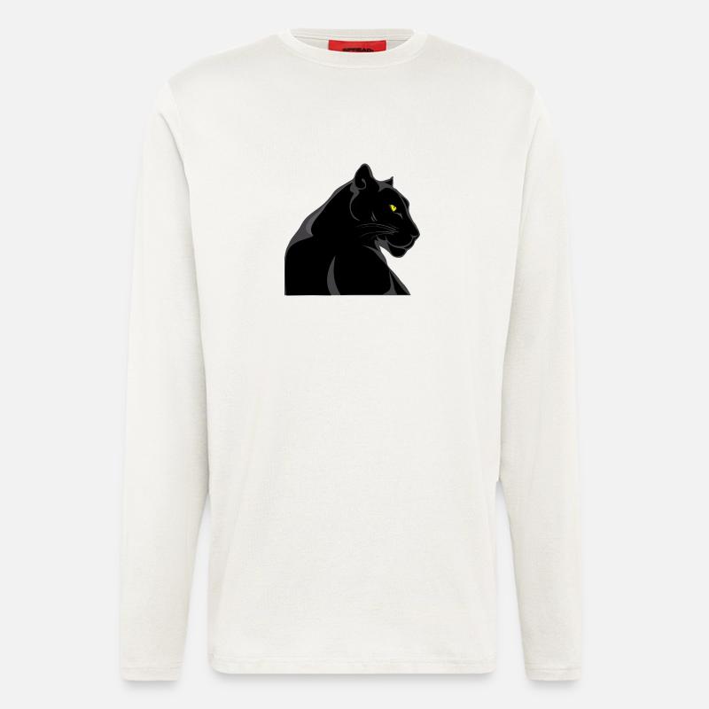 Schwarzer Panther - Langarmshirt - made by SPREAD  - OFF WHITE