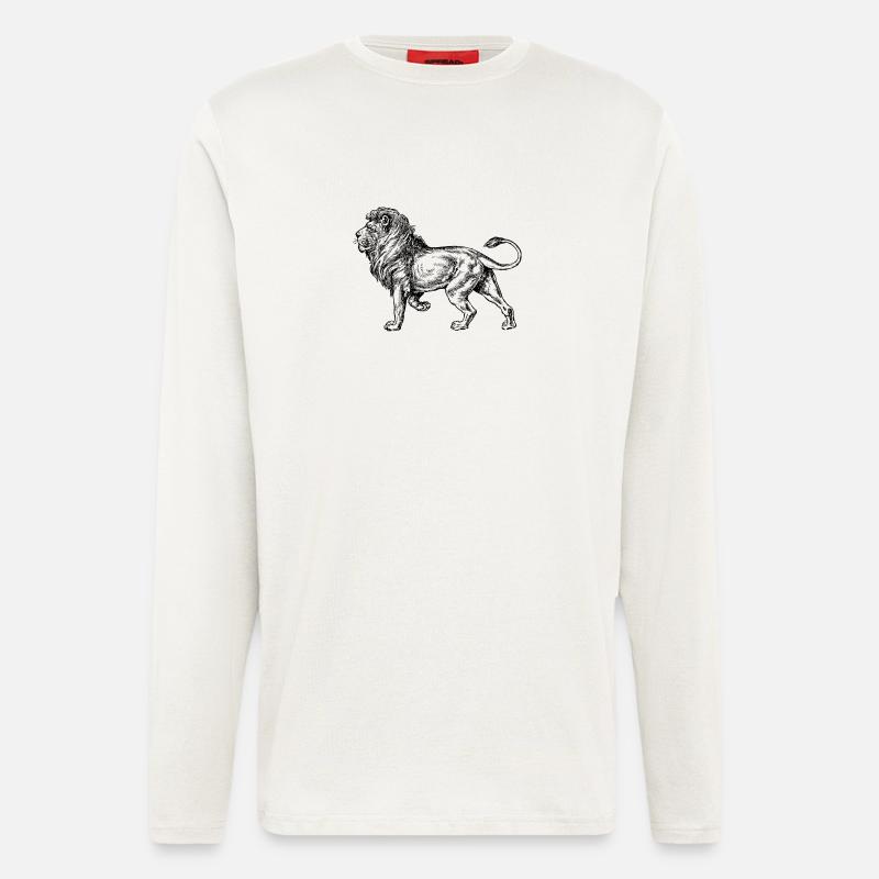 Big lion black and withe - Longsleeve - made by SPREAD  - OFF WHITE