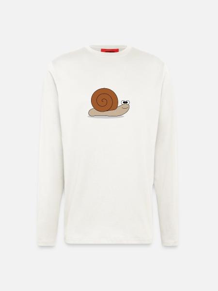 Brown snail - Longsleeve - made by SPREAD - OFF WHITE
