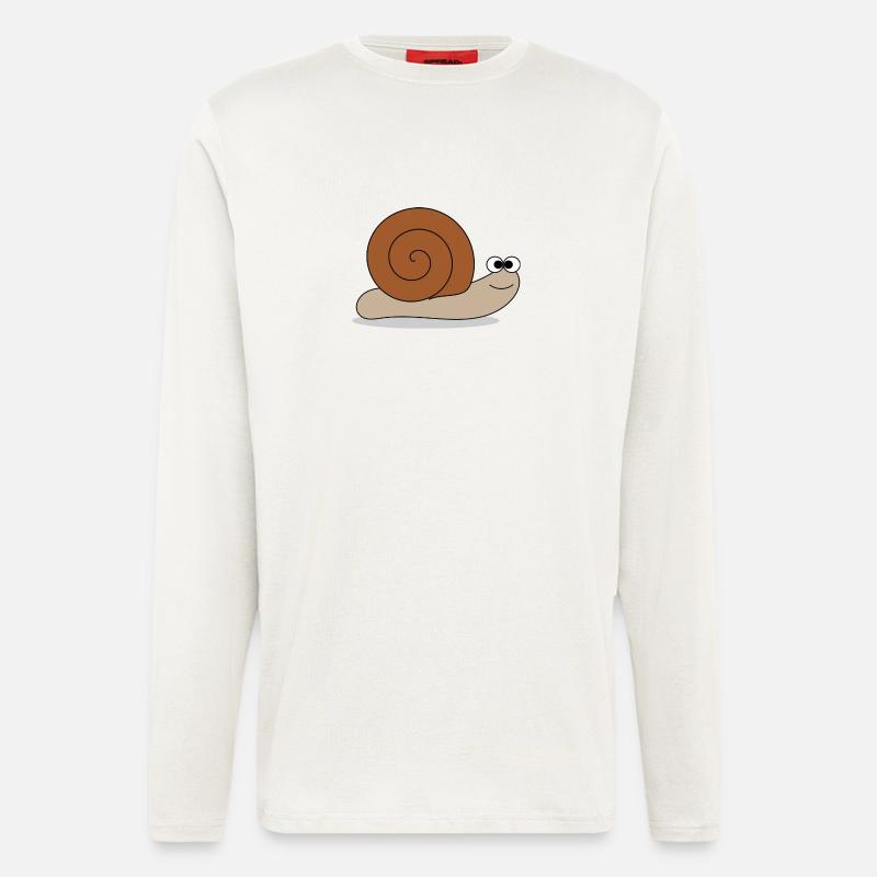 Brown snail - Langarmshirt - made by SPREAD  - OFF WHITE