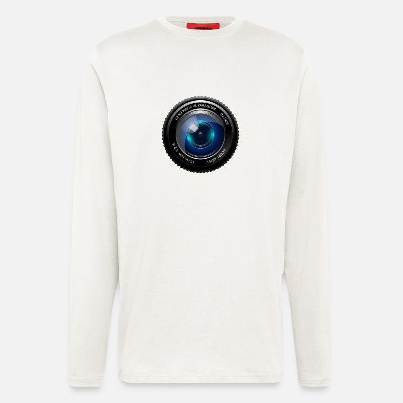 Kamera Linse - Langarmshirt - made by SPREAD  - OFF WHITE