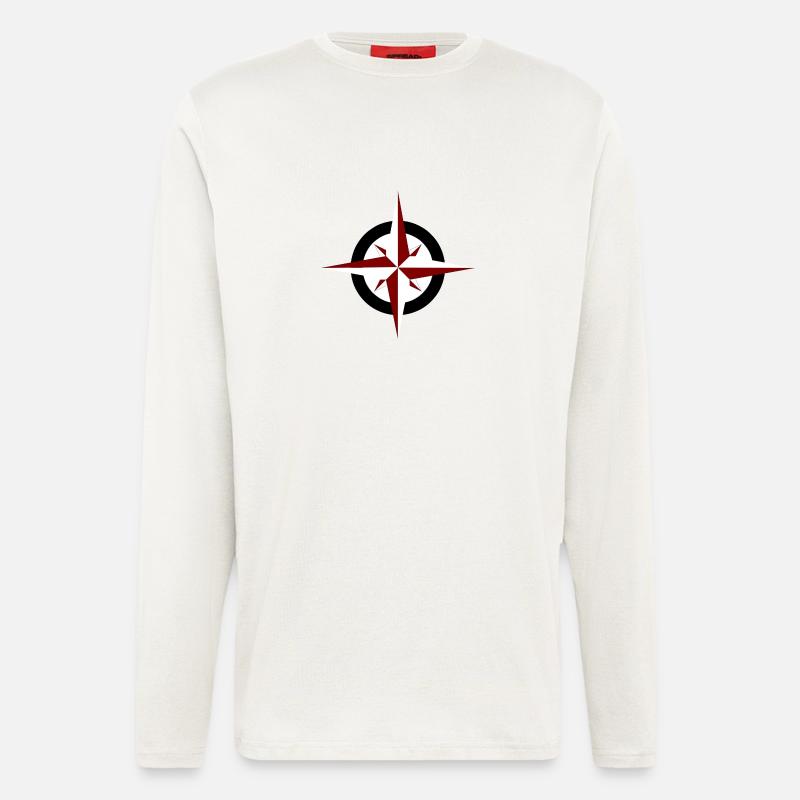 Kompass - Langarmshirt - made by SPREAD  - OFF WHITE