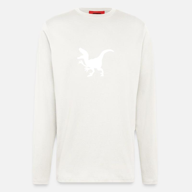 Dinosaurs: Velociraptor - Longsleeve - made by SPREAD  - OFF WHITE