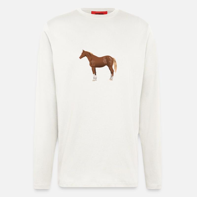 Pferd - Langarmshirt - made by SPREAD - OFF WHITE