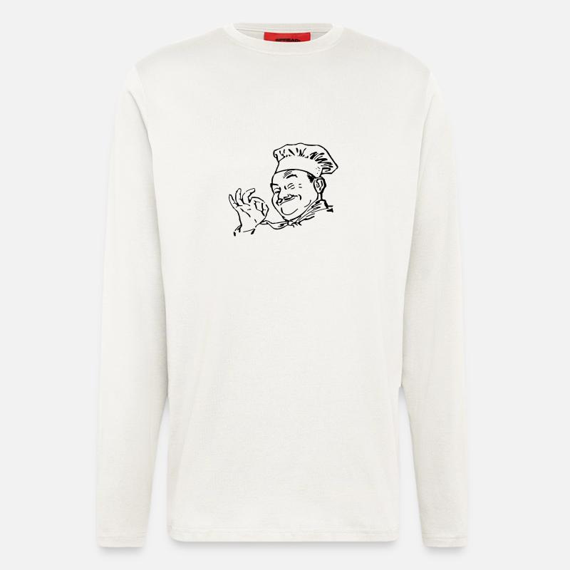 Koch Chefkoch Geschenkidee Geschenk - Langarmshirt - made by SPREAD  - OFF WHITE