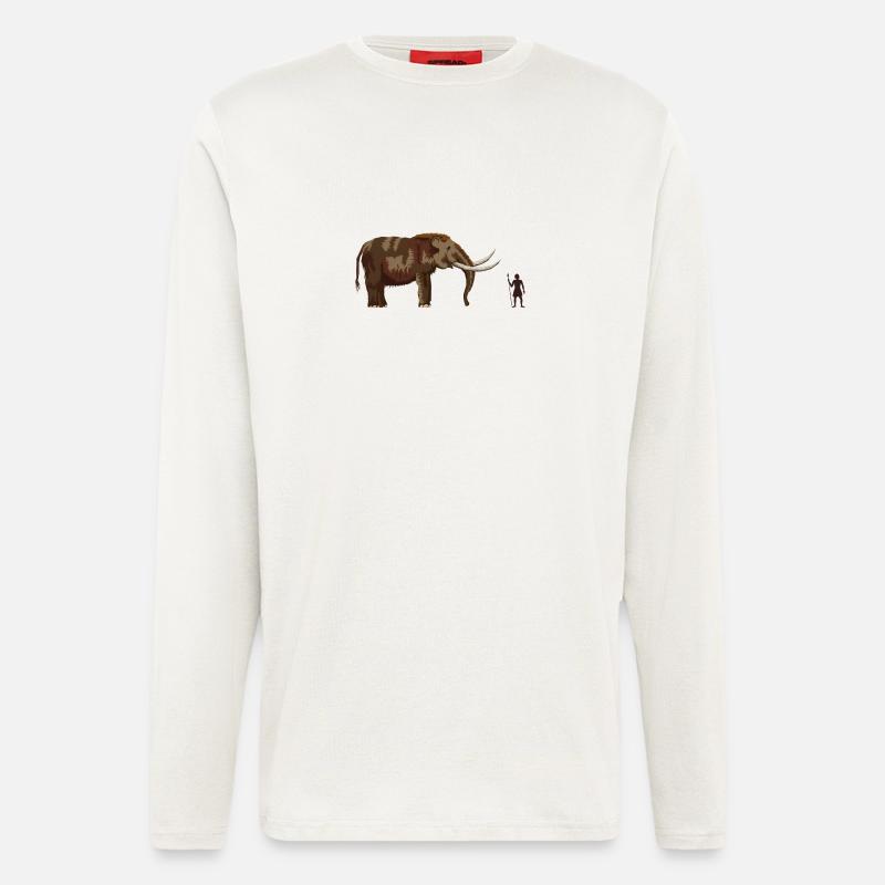Mammoth and hunter - Longsleeve - made by SPREAD  - OFF WHITE