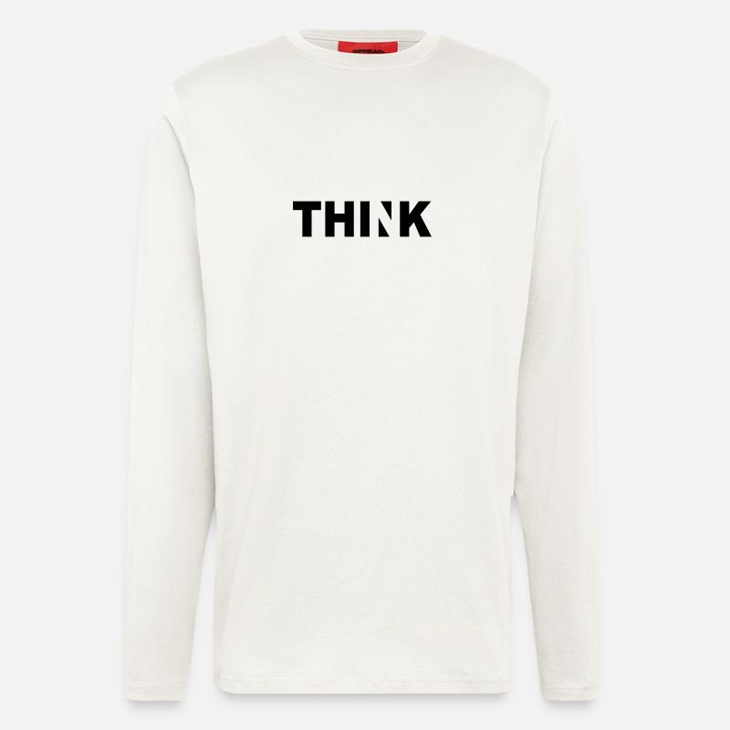 THINK - Manches longues bio décontracté fabriqué en UE - OFF WHITE