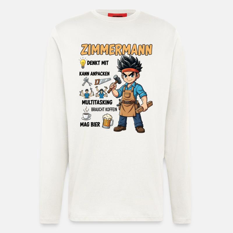 Der Zimmermann - Langarmshirt - made by SPREAD  - OFF WHITE