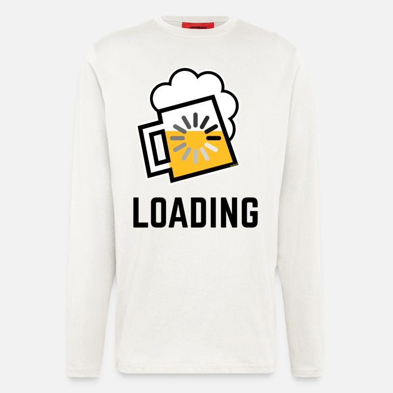 Beer Loading (Drinking In Progress / Positive / \) - Longsleeve - made by SPREAD  - OFF WHITE