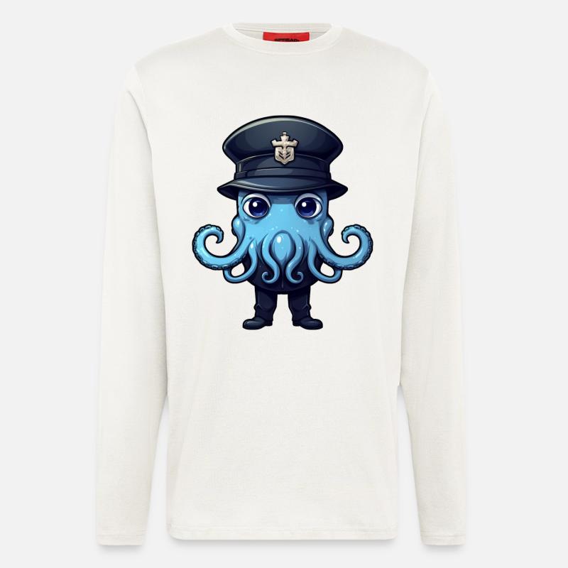 Polizei Tintenfisch - Langarmshirt - made by SPREAD  - OFF WHITE