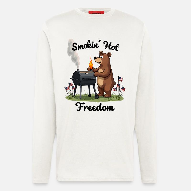Bärenstarkes Grillvergnügen - Langarmshirt - made by SPREAD - OFF WHITE
